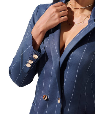 Indigo Echo Blazer Co-ord