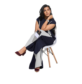 Blue Haze Pleated Jumpsuit