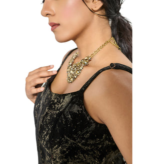 Noir Opulence Corset Jumpsuit