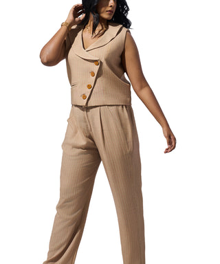 Sunset Stripe Vest Co-ord