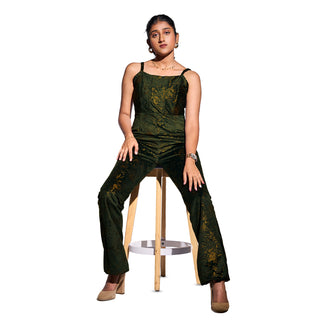 Emerald Mirage Corset Jumpsuit