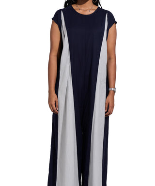Blue Haze Pleated Jumpsuit