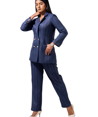 Indigo Echo Blazer Co-ord