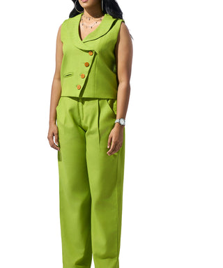 Sage Whisper Vest Co-ord